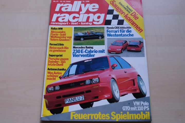 Deckblatt Rallye Racing (21/1988)